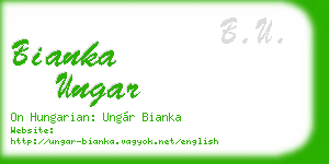bianka ungar business card